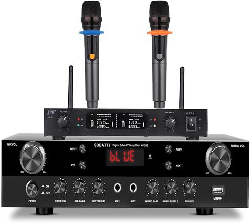 Stereo Receivers Home Audio Amplifier,5.1 Channel Amplifier with Bluetooth 5.0,8K HDMI ARC, Optical/Coaxial, USB,Subwoofer Output 8 DSP Modes for Home,Karaoke,Theater Speakers (No Dolby/DTS) in Saudi Arabia