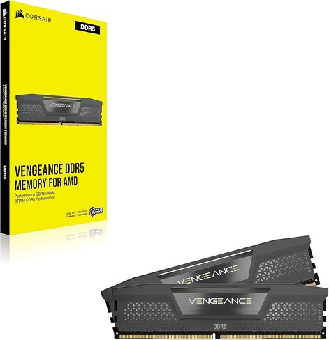 ذاكرة سطح المكتب CORSAIR Vengeance DDR5 32GB (2 x 16GB) 6000MHz CL38-44-44-96 1.35V Intel XMP 3.0 AMD Expo للكمبيوتر المكتبي - رمادي in Saudi Arabia