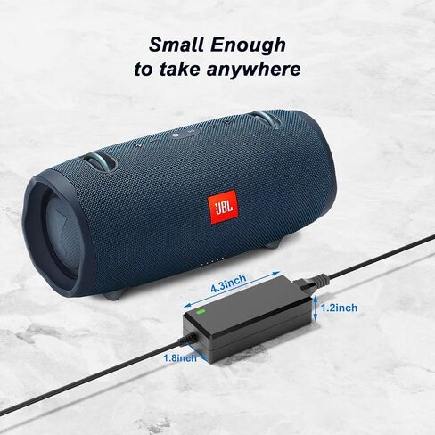 استبدال 19 فولت لشاحن JBL Xtreme 2 المتوافق مع JBL Xtreme، Xtreme 2، Boombox 1/2، مكبر صوت مقاوم للماء بتقنية البلوتوث، استبدال 8.8FT لسلك طاقة مكبر الصوت JBL in Kuwait
