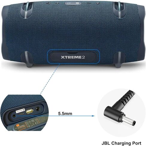 استبدال 19 فولت لشاحن JBL Xtreme 2 المتوافق مع JBL Xtreme، Xtreme 2، Boombox 1/2، مكبر صوت مقاوم للماء بتقنية البلوتوث، استبدال 8.8FT لسلك طاقة مكبر الصوت JBL in Kuwait