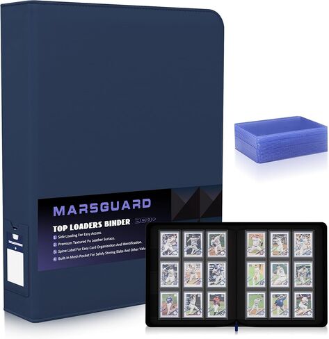 9 Pocket Toploader Trading Card Binder for 324 Cards Premium Zip Card Book Holder Label Design Card Binder for Trading Cards Intended For YuGiOh Sports Cards TCG MTG Game Cards(Black) in Saudi Arabia