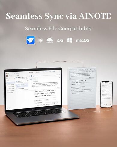 حزمة iFLYTEK AINOTE 2 - حافظات Sunrise & Sandy & Deep Navy، 5 قطع عبوات قلم لجهاز تدوين الملاحظات AI مقاس 10.6 بوصة مع قلم، نسخ 16 لغة، توافق Google Play in Kuwait