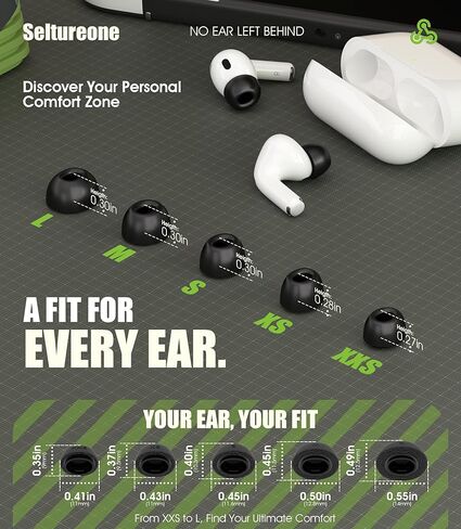 5 أزواج من رؤوس الأذن من إسفنج الذاكرة لـ AirPods Pro 3 مع صندوق تخزين، عزل محسّن للضوضاء، 5 أحجام مريحة للغاية من إسفنج الذاكرة لـ AirPods Pro 3 (XXS/XS/S/M/L) in Kuwait