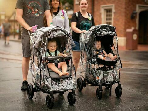 Large Stroller Sunshade & Rain Cover-Protect Your Baby Stroller from Sun, Rain, Wind, Dust-Built in Mosquito Netting-Universal Weather Shield for Baby Carriage in Saudi Arabia