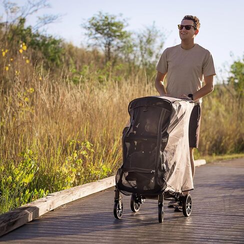 Large Stroller Sunshade & Rain Cover-Protect Your Baby Stroller from Sun, Rain, Wind, Dust-Built in Mosquito Netting-Universal Weather Shield for Baby Carriage in Saudi Arabia