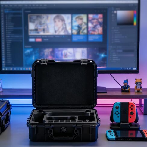 حقيبة حمل صلبة من Drogear لجهاز Nintendo Switch 2، حقيبة تخزين الكل في واحد لملحقات وحدة التحكم Switch 2 Console Pro مع 26 فتحة لبطاقة الألعاب، IPX7 مقاومة للماء والصدمات in Kuwait