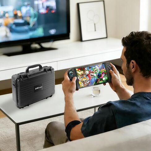 حقيبة حمل صلبة من Drogear لجهاز Nintendo Switch 2، حقيبة تخزين الكل في واحد لملحقات وحدة التحكم Switch 2 Console Pro مع 26 فتحة لبطاقة الألعاب، IPX7 مقاومة للماء والصدمات in Kuwait