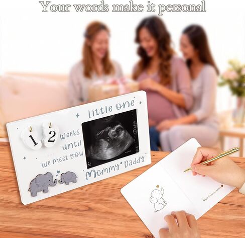 إطارات الصور بالموجات فوق الصوتية مع أسابيع العد التنازلي وصفحات رسائل الطفل العزيزة، إطار صور بالموجات فوق الصوتية للآباء المتوقعين، هدية الحمل للآباء الجدد والأمهات لأول مرة، علامة إعلان الطفل in Kuwait