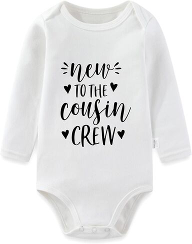 ملابس داخلية للأطفال من New to the Cousin Crew، رومبير بأكمام طويلة، ملابس للرضع من Cousin Crew للفتيات والأولاد من عمر 0 ​​إلى 24 شهرًا in Saudi Arabia