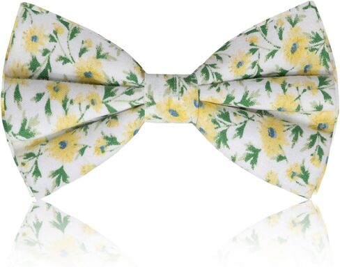 Floral Bow Ties for Men, Cotton Mens Bowtie Adjustable Pre-tied Men's Bowties for Wedding Party Prom Daily in Saudi Arabia