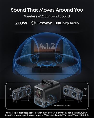 NEBULA X1 Projector with Wireless Satellite Speaker in Saudi Arabia