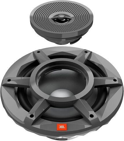 JBL — 8 بوصات (200 ملم) StadiumMarine ثلاثي الاتجاهات قابل للتحويل مع 200 واط RMS، و500 واط من الطاقة القصوى، ومكبر صوت Plus One™ من مادة البولي بروبيلين ومخاريط متوسطة المدى، تصنيف IPX3 (IPX5 من الأمام) (حماية مستوى نفاث الماء) in Saudi Arabia