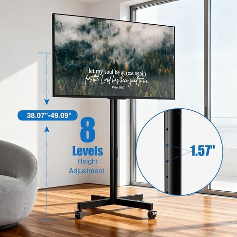 Mobile TV Cart for 13-55 inch TVs Holds up to 77 lbs in Saudi Arabia