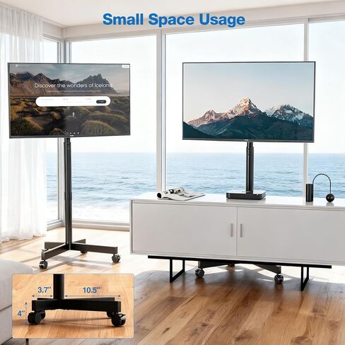 Mobile TV Cart for 13-55 inch TVs Holds up to 77 lbs in Saudi Arabia
