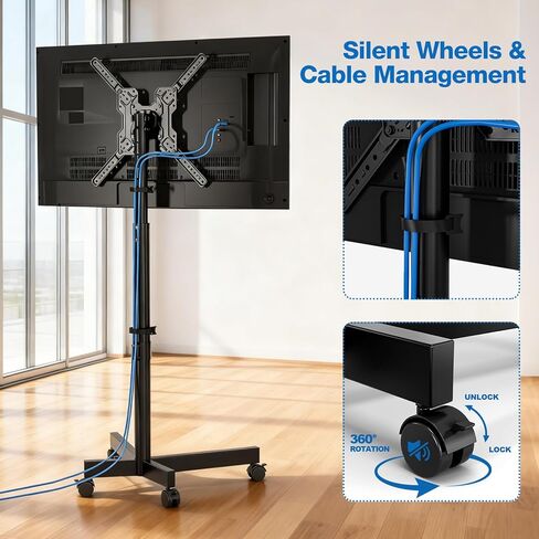 Mobile TV Cart for 13-55 inch TVs Holds up to 77 lbs in Saudi Arabia