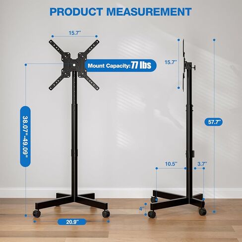 Mobile TV Cart for 13-55 inch TVs Holds up to 77 lbs in Saudi Arabia