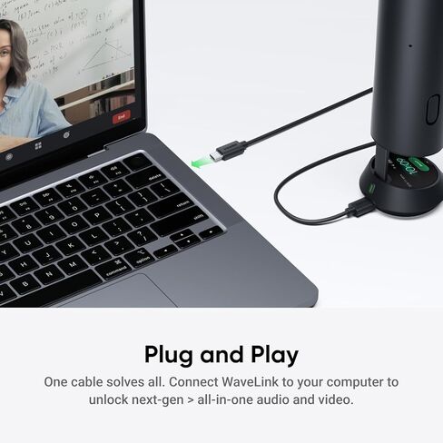 Insta360 WaveLink Pro - مكبر صوت وكاميرا في غرفة الاجتماعات 4K، تتبع مكبر الصوت، التقاط صوت 360 درجة بطول 5 أمتار، تقليل الضوضاء، نسخ وملخصات الذكاء الاصطناعي، التوصيل والتشغيل، يعمل مع التكبير، الفرق in Saudi Arabia