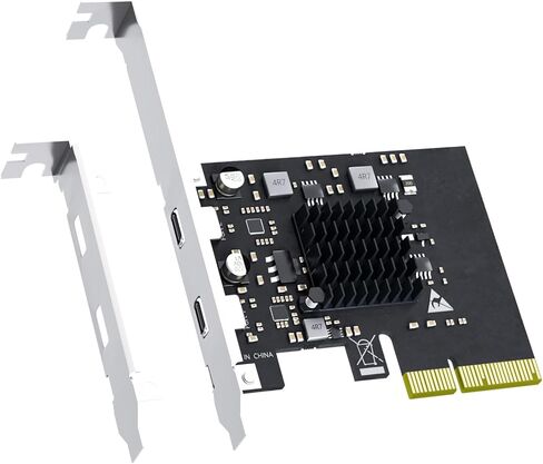 GLOTRENDS U3142C 2-Port 10Gb USB 3.1 Gen2 Type-C to PCIE X4 Expansion Card with ASM 3142 Chip, Regular and Low-profible Bracket in Saudi Arabia