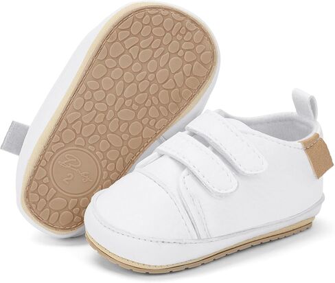 BACSAC Baby Boys Girls Walking Shoes Lightweight Easy On/Off PU Leather Infant Sneakers Newborn Walkers with Non-Slip Sole in Saudi Arabia