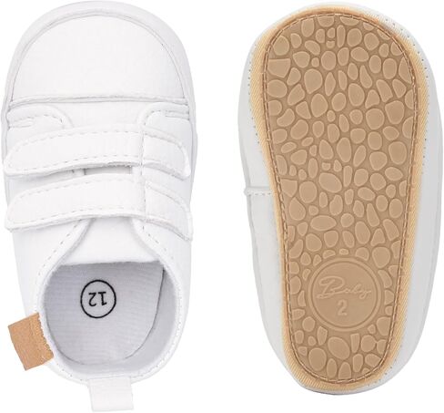 BACSAC Baby Boys Girls Walking Shoes Lightweight Easy On/Off PU Leather Infant Sneakers Newborn Walkers with Non-Slip Sole in Saudi Arabia