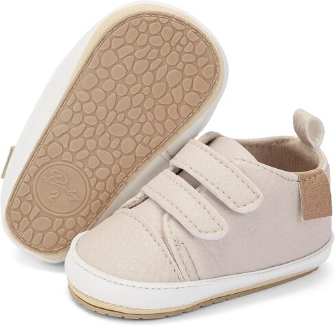 BACSAC Baby Boys Girls Walking Shoes Lightweight Easy On/Off PU Leather Infant Sneakers Newborn Walkers with Non-Slip Sole in Saudi Arabia