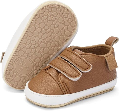 BACSAC Baby Boys Girls Walking Shoes Lightweight Easy On/Off PU Leather Infant Sneakers Newborn Walkers with Non-Slip Sole in Saudi Arabia