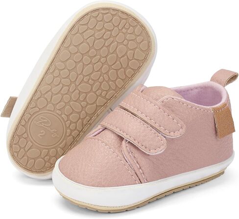 BACSAC Baby Boys Girls Walking Shoes Lightweight Easy On/Off PU Leather Infant Sneakers Newborn Walkers with Non-Slip Sole in Saudi Arabia