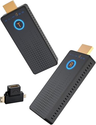 Wireless HDMI Transmitter and Receiver 4K, FAIRBEE Wireless Hdmi True UHD 4-K Input & 4K Output, Plug & Play, 98ft Range, Dual Band 2.4G/5G, for Laptop/PC/TV Box to HDTV/Projector, No App Needed in Saudi Arabia