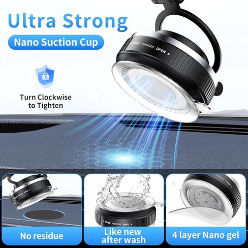 2025 Upgraded Vacuum Magnetic Phone Holders for Your Car, 360° Adjustable Foldable Magsafe Suction Cup Phone Mount for iPhone [98+LBS Suction+4200gf Magnet] Car Truck Accessories for Men Women in Saudi Arabia