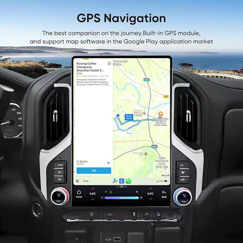 راديو ستيريو للسيارة Android 14 لسيارة GMC Sierra شيفروليه سيلفرادو 2019 2020 2021 2022 2023 Wirless Carplay/Android Auto 15.6 بوصة وحدة رئيسية شاشة لمس طراز تسلا IPS مع ملاحة GPS بلوتوث واي فاي in Kuwait