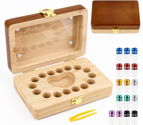 Coolrunner Tooth Boxes for Lost Teeth for Kids, Baby Teeth Keepsake Box for 16 Kisd Teeth, Solid Wood Teeth Boxes, Baby Tooth Box with tweezers and mini bottle in Kuwait
