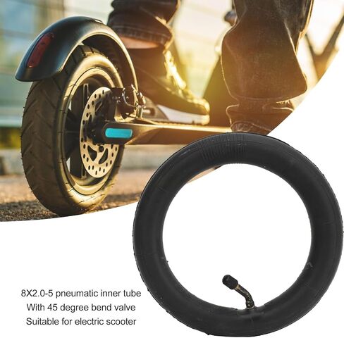 8x2.0‑5 Inner Tube Replacement, Butyl Rubber Inner Wheels Tire Tube with Bent 45 Degree Valve for Wheelbarrow, Electric Gas Scooter, Trolley, Mini Pocket Bike,s, Mower, Tractor, Garden cart, Dolly in Kuwait