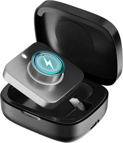حافظة شحن لاسلكية لشاحن Oura Ring Gen 4 و3، محطة طاقة محمولة للسفر بقدرة 1000 مللي أمبير في الساعة تناسب جميع أحجام Oura Ring 4 و3، وقت تشغيل 30 يومًا (الشاحن الرسمي غير متضمن) in Kuwait
