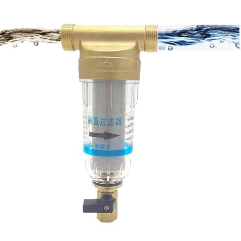 Water Filters Front Purifier Copper Lead Pre-Filter Backwash Remove Rust Contaminant Sediment Pipe Stainless Steel Central(1 inch SJT (Blue)) in Saudi Arabia