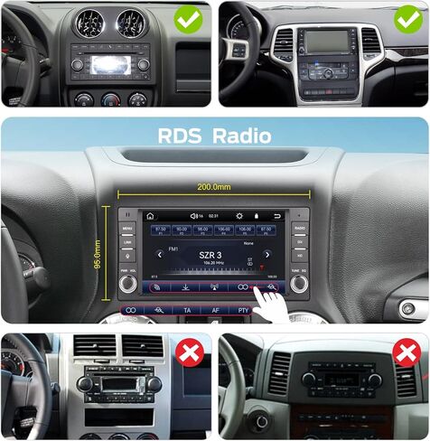 Fast Boot Linux Car Stereo Compatible with Jeep Wrangler Radio 2007-2018 Chrysler Dodge Ram 1500 | Bluetooth/Wireless CarPlay/Android Auto/FM/AM/RDS/USB | 180W DSP | in Saudi Arabia