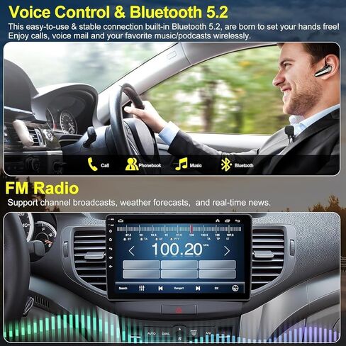 ستيريو سيارة 8core 4G+64G لسيارة Acura TSX 2009-2014/Honda Spirior 2009-2013، شاشة لمس 9 بوصة Android 13 راديو Acura مع CarPlay اللاسلكي، Android Auto، GPS Navi، 5G WiFi، بلوتوث 5.2، SWC، راديو FM in Kuwait