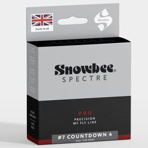 Snowbee Spectre Pro Sinking Countdown 4 Fly Line - WF Taper، حوض متوسط ​​السرعة، لصيد الأسماك والصيد، #6-#8 خط الجري العائم، 102 قدم in Saudi Arabia