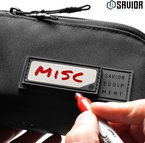 حقيبة الأدوات المساعدة من Savior Equipment، منظم تخزين الذخيرة، مجموعة ملحقات تروس مع 4 رقع معرف قابلة للكتابة، تفتح كصينية، غلاف شبه صلب، عبوة من قطعتين in Kuwait