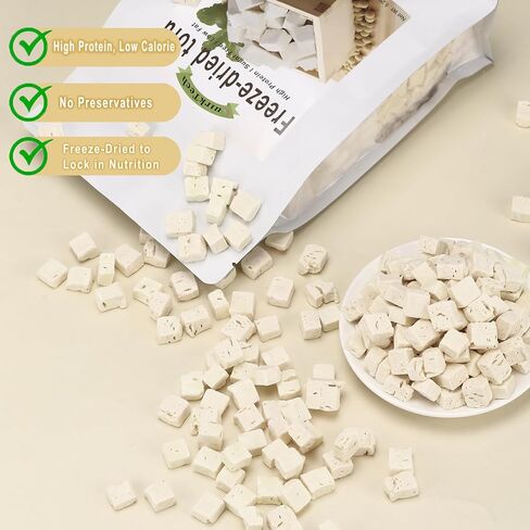 Freeze Dried Tofu Cubes,5.29oz-Sized High Protein Dehydrated Tofu – Instant Vegan Food for Ramen Toppings, Miso Soup, Hiking & Emergency Keto Meals in Saudi Arabia