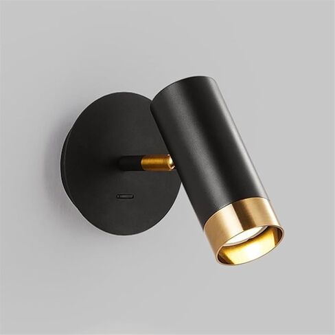 Light for Reading, Bedside 5W- Warm Wall Mounted Reading Light, 350° Rotatable Headboard Spotlight, Bedroom Study Room Ligting Fixture(White) (Black A) in Saudi Arabia