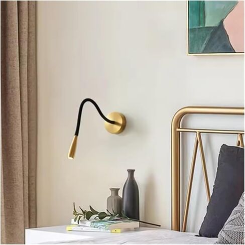 All Copper Modern Minimalist for Bedroom Study Led Bedside Reading Light Bathroom Fixtures (Warm Light) in Saudi Arabia