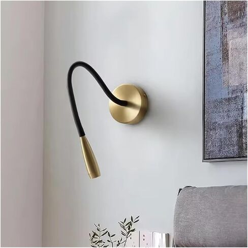 All Copper Modern Minimalist for Bedroom Study Led Bedside Reading Light Bathroom Fixtures (Warm Light) in Saudi Arabia