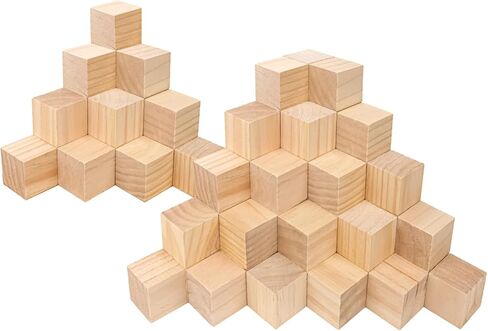 8 Pack Wooden Cubes for Crafts – 3 Inch Craft Quality Wood Cubes, Wood Blocks for Crafts Perfect for DIY Crafts and Art Projects, Unfinished Wood Cubes for DIY Project in Saudi Arabia