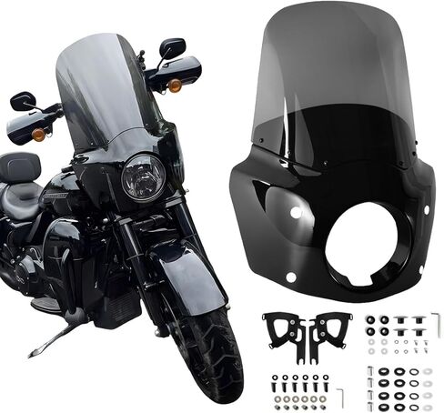 دراجة نارية هدية مع 13 بوصة دخان الزجاج الأمامي ل Harley Road King Flhr 1994-2023 FLHRXS 2017-2025 in Kuwait