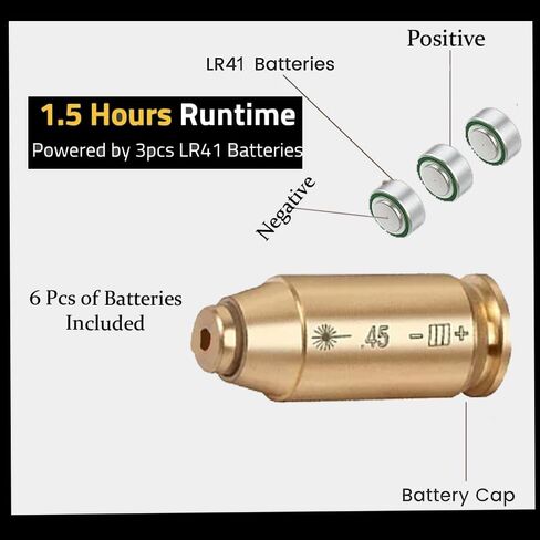360 Tactical .45 CAL Red Dot Laser Boresighter Brass Cartridge Bore Sight Red Hunting Tool Boresight in Saudi Arabia