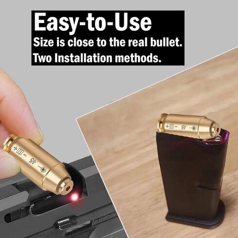 360 Tactical .45 CAL Red Dot Laser Boresighter Brass Cartridge Bore Sight Red Hunting Tool Boresight in Saudi Arabia