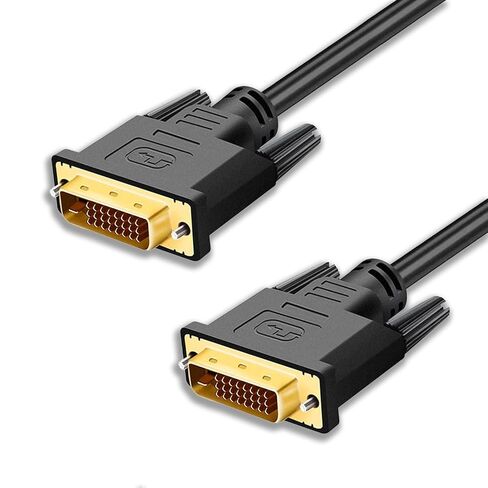 كابل DVI مزدوج الرابط، 24+1/24+5 موصلات مطلية بالذهب مع قفل لولبي - يدعم 2560x1600@60 هرتز 1080P@120 هرتز، كابل DVI-D ثنائي الاتجاه لشاشة الألعاب وجهاز العرض وسطح المكتب للكمبيوتر المحمول، بطول 10 أقدام in Saudi Arabia