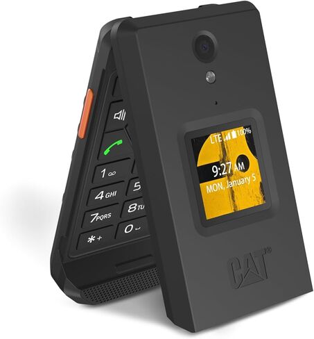 هاتف Unifone S22 الذكي القابل للطي (16 جيجابايت) شاشة لمس 2.8 بوصة هاتف خلوي متين Android 11، IP68 مقاوم للماء، فتحة نانو واحدة 4G LTE GSM، متوافق مع T-Mobile، AT&T (أسود) in Kuwait