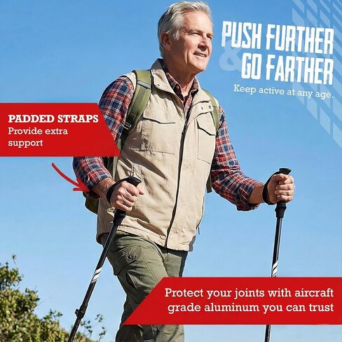 أقطاب الرحلات للمشي لمسافات طويلة، عصي المشي خفيفة الوزن 7075 من الألومنيوم قابلة للطي مع مقابض الفلين، ارتفاع قابل للتعديل، أقطاب المشي لمسافات طويلة قابلة للطي للرجال والنساء وكبار السن، معدات السفر وحقائب الظهر in Kuwait