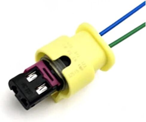 Automotive Electrical connectors 2 Pin Automotive W/a*t-e/r*p-r-o/o/f Connector Wire Harness Female pl;/UG Air Butt with Terminal and Cable 4F0973702/6R0973323/4H0973702A(4F0 973 702,1Pc) in Saudi Arabia